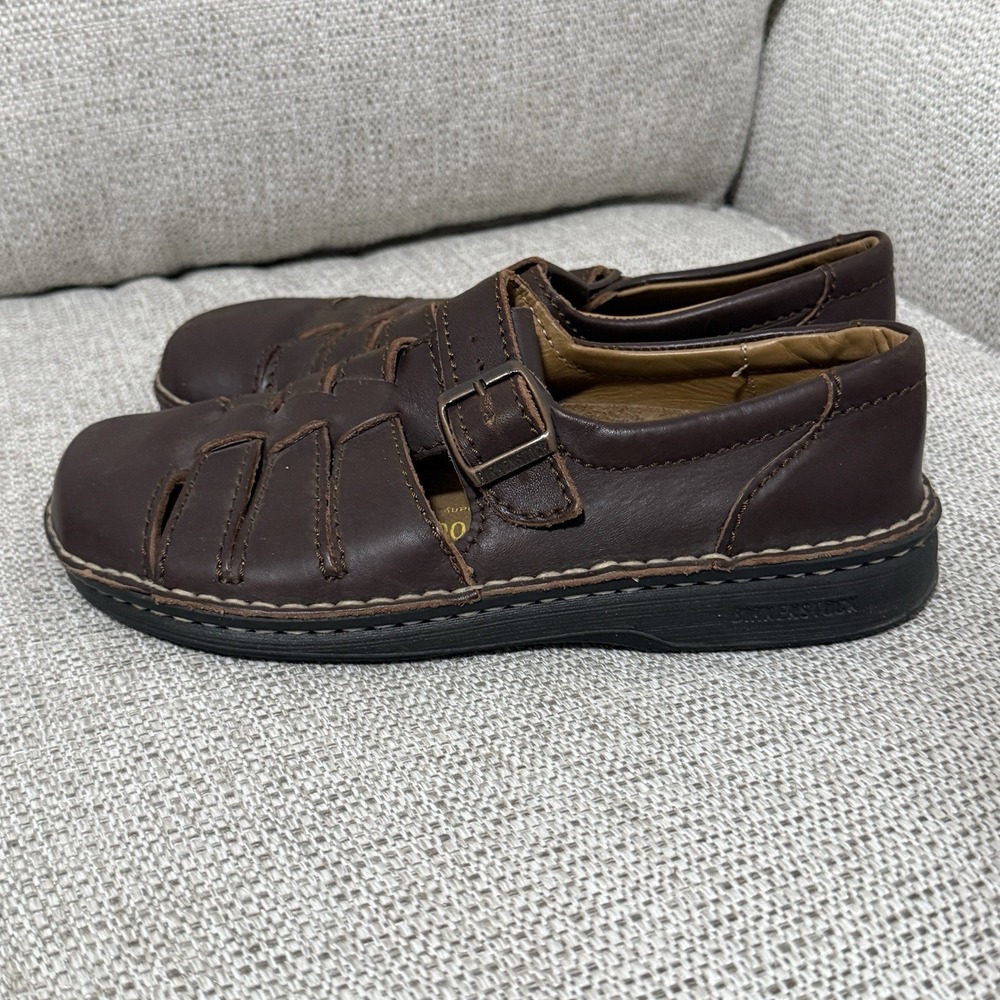 Birkenstock Brown Leather Footprints Madeira Fisherman Sandal Shoe Size L9/M7